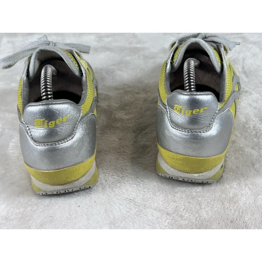 Asics Onitsuka Tiger Ultimate 81 Retro Shoes Silver Yellow Womens Sz 7.5 HN567 - Picture 5 of 7